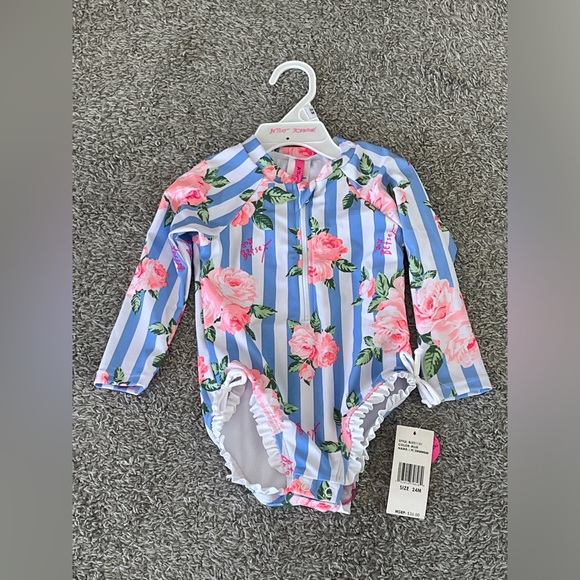 New with tags!! Betsy Johnson long sleeve swimsuit UPF +50 24M - Picture 1 of 1